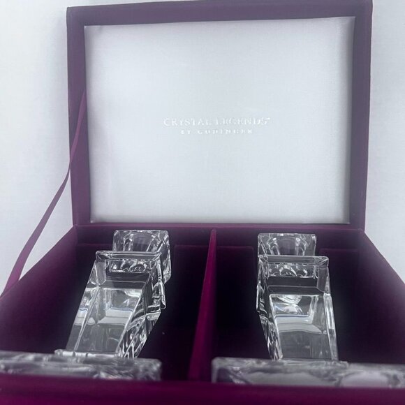 Stardust Gift Shannon Crystal Godinger 6" Candleholders Presenter Wayne Newton - Picture 2 of 8